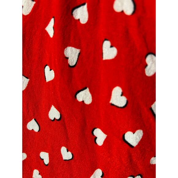 Aritzia Sunday Best Women’s Red Mini Wrap Dress With Hearts Size XXS - Picture 7 of 9